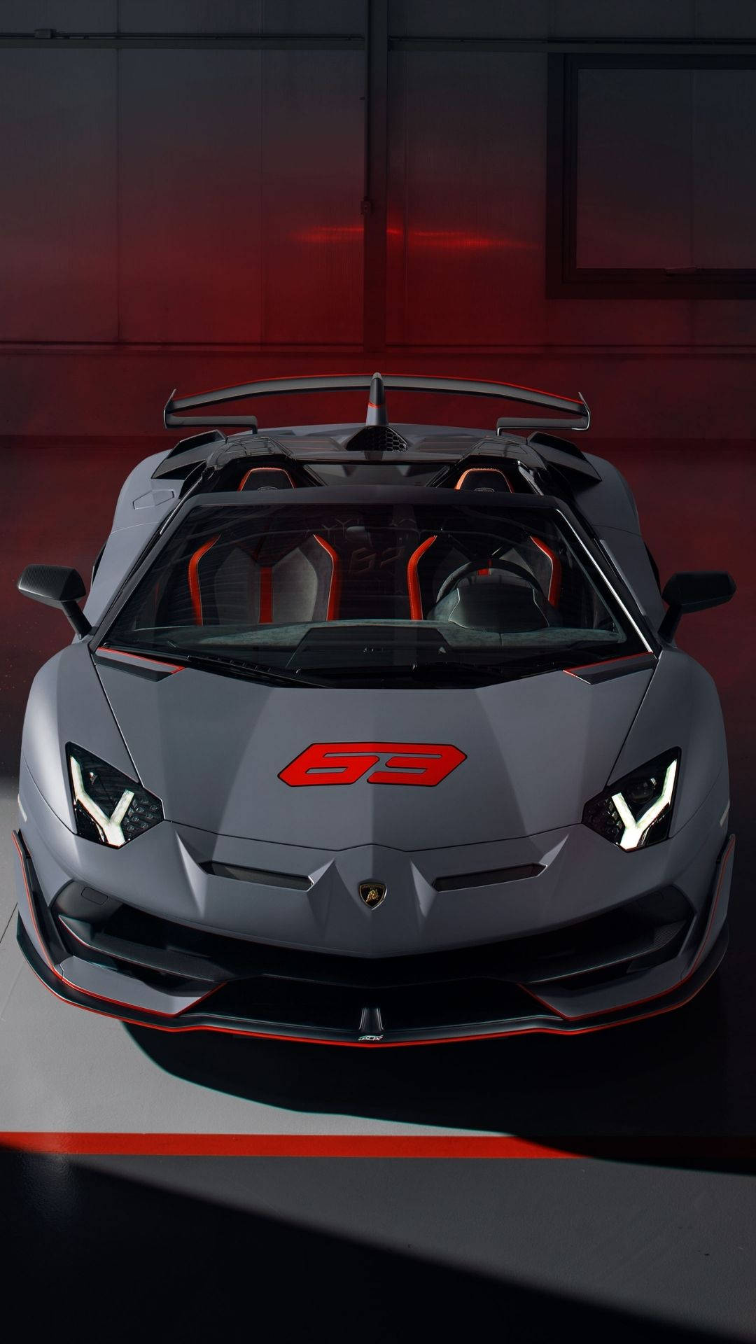 Сиво Lamborghini Aventador SVJ Тапет