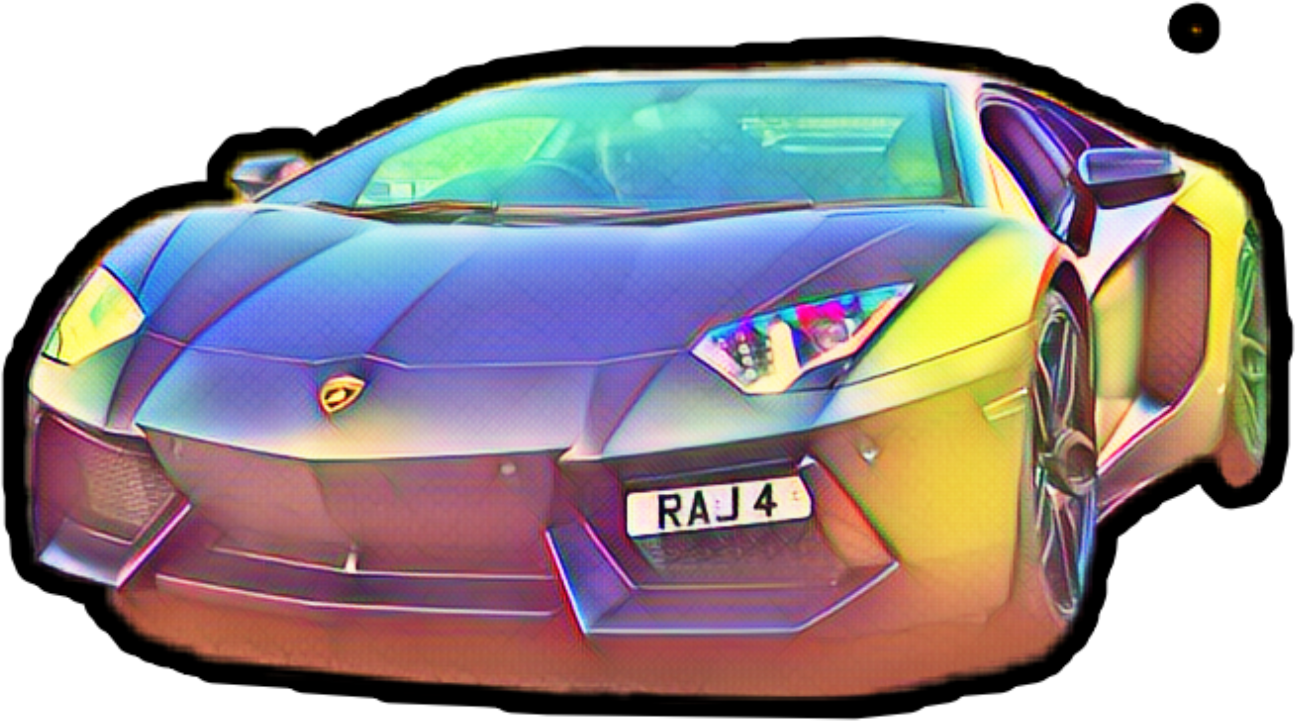 Цветен Lamborghini Aventador отпред Тапет