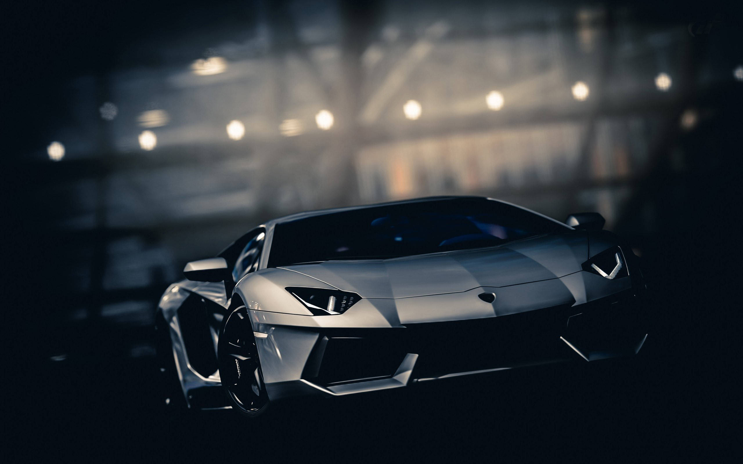 Готина кола Lamborghini в сребристо Тапет