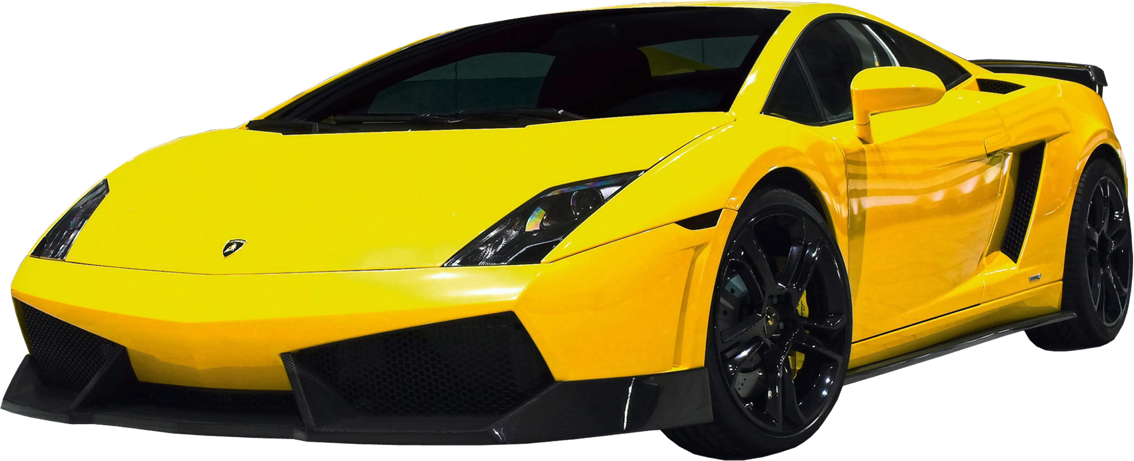 Жълто Lamborghini Gallardo отстрани Тапет