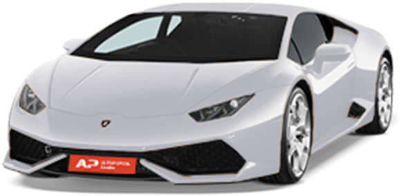 Бял Lamborghini Huracan Evo в профил Тапет