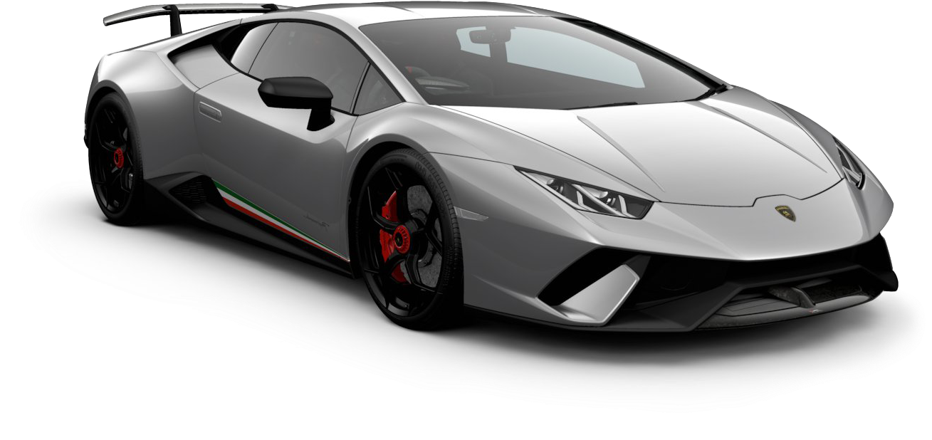 Сребрист Lamborghini Huracan Evo отстрани Тапет