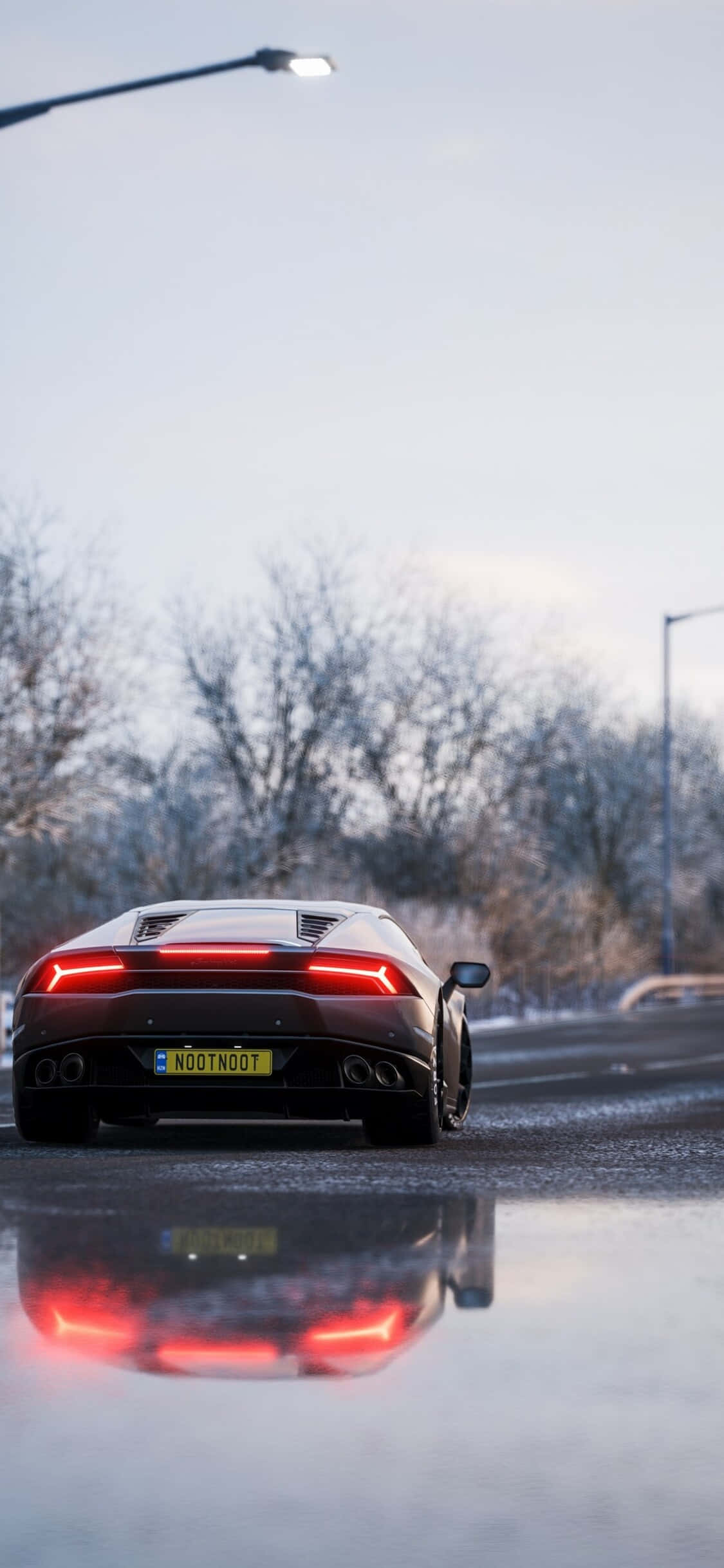 Черен Lamborghini Huracan iPhone X Forza Motorsport 7 фон Тапет