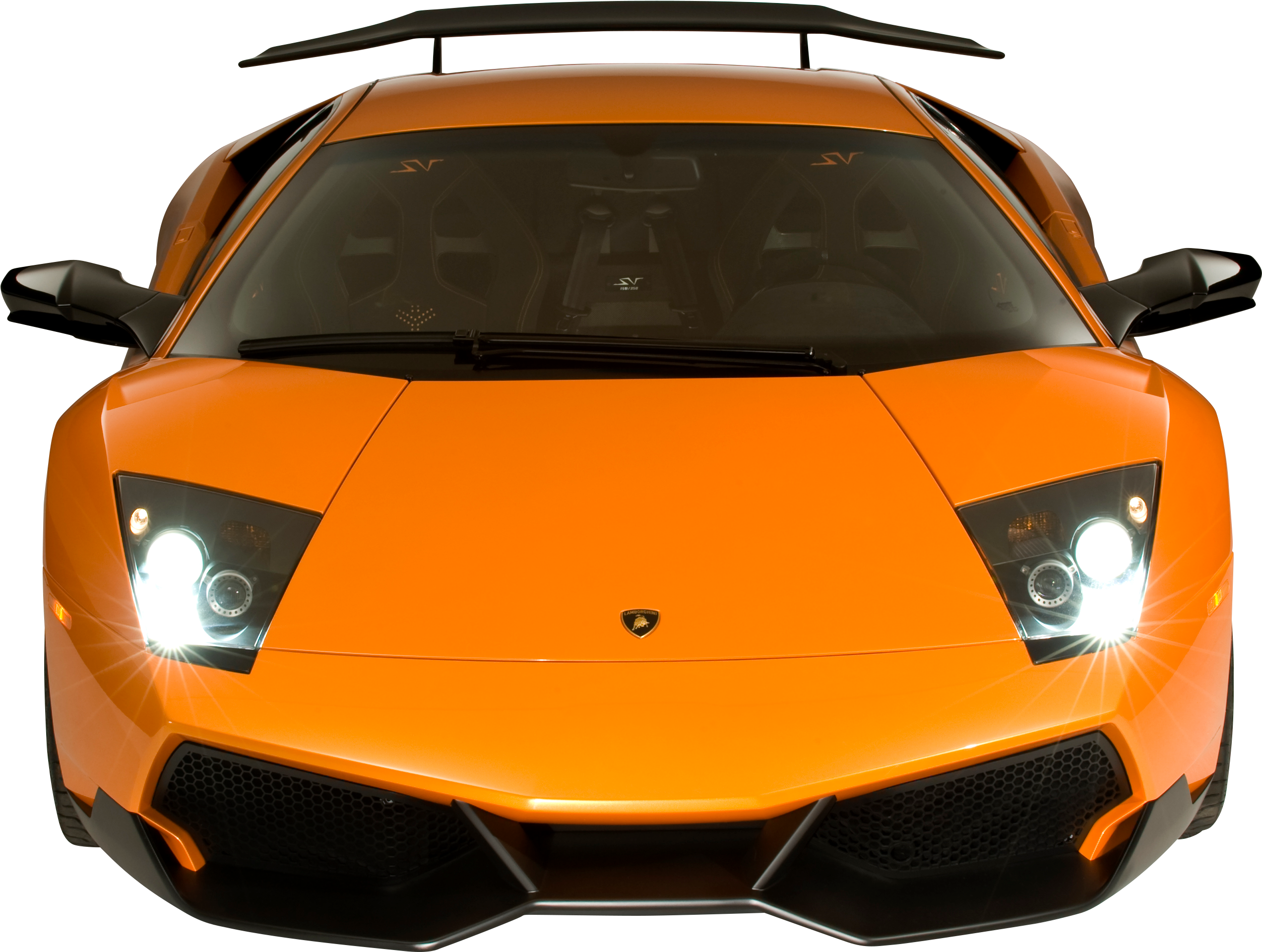 Оранжев Lamborghini Murcielago S V отпред Тапет