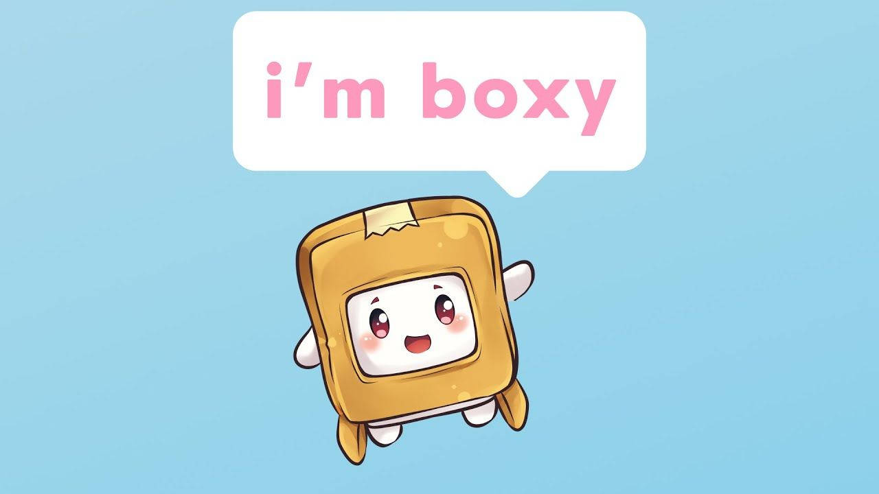LankyBox Boxy на син фон Тапет