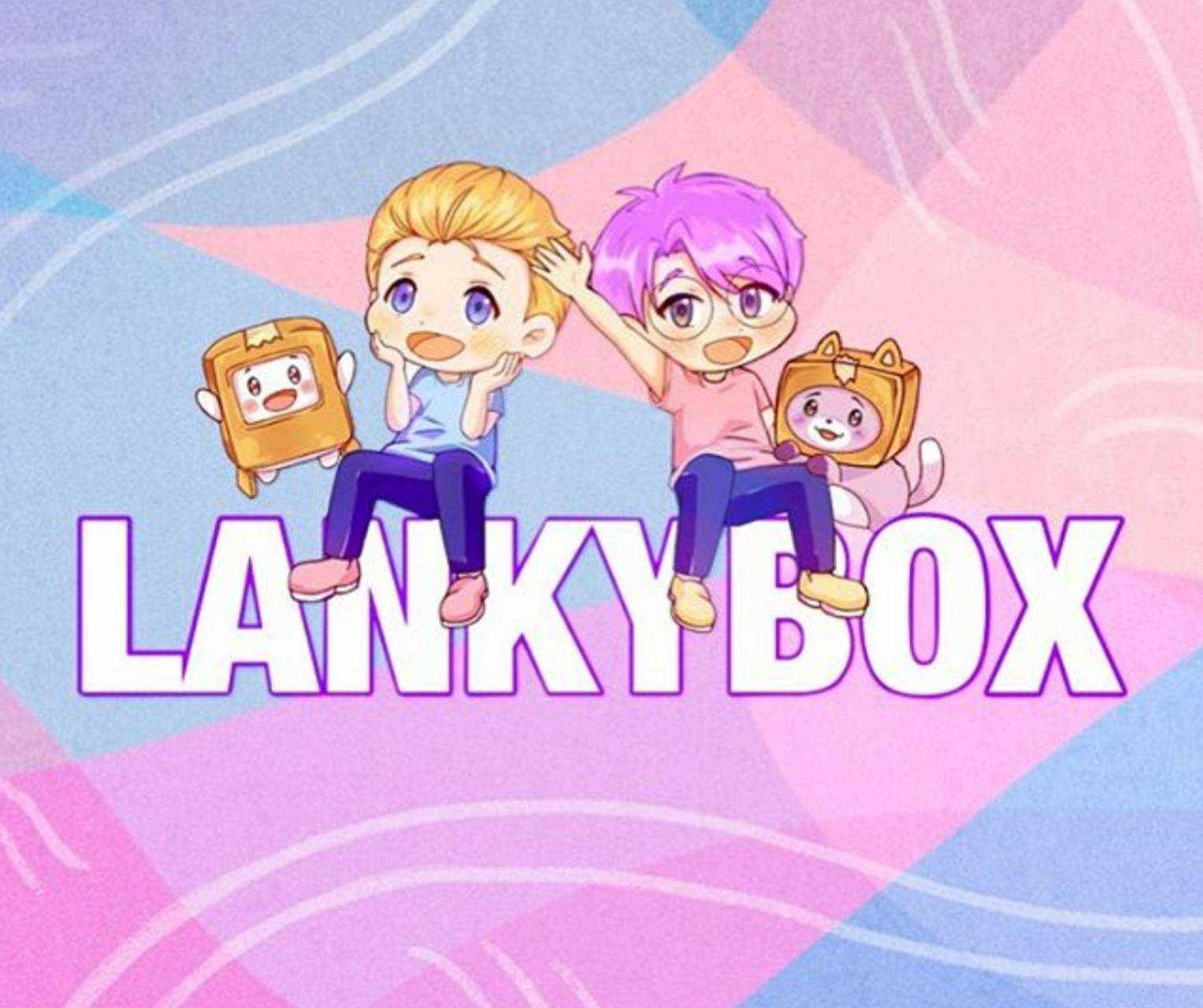 LankyBox Анимирани плюшени фигурки на Адам и Джъстин Тапет