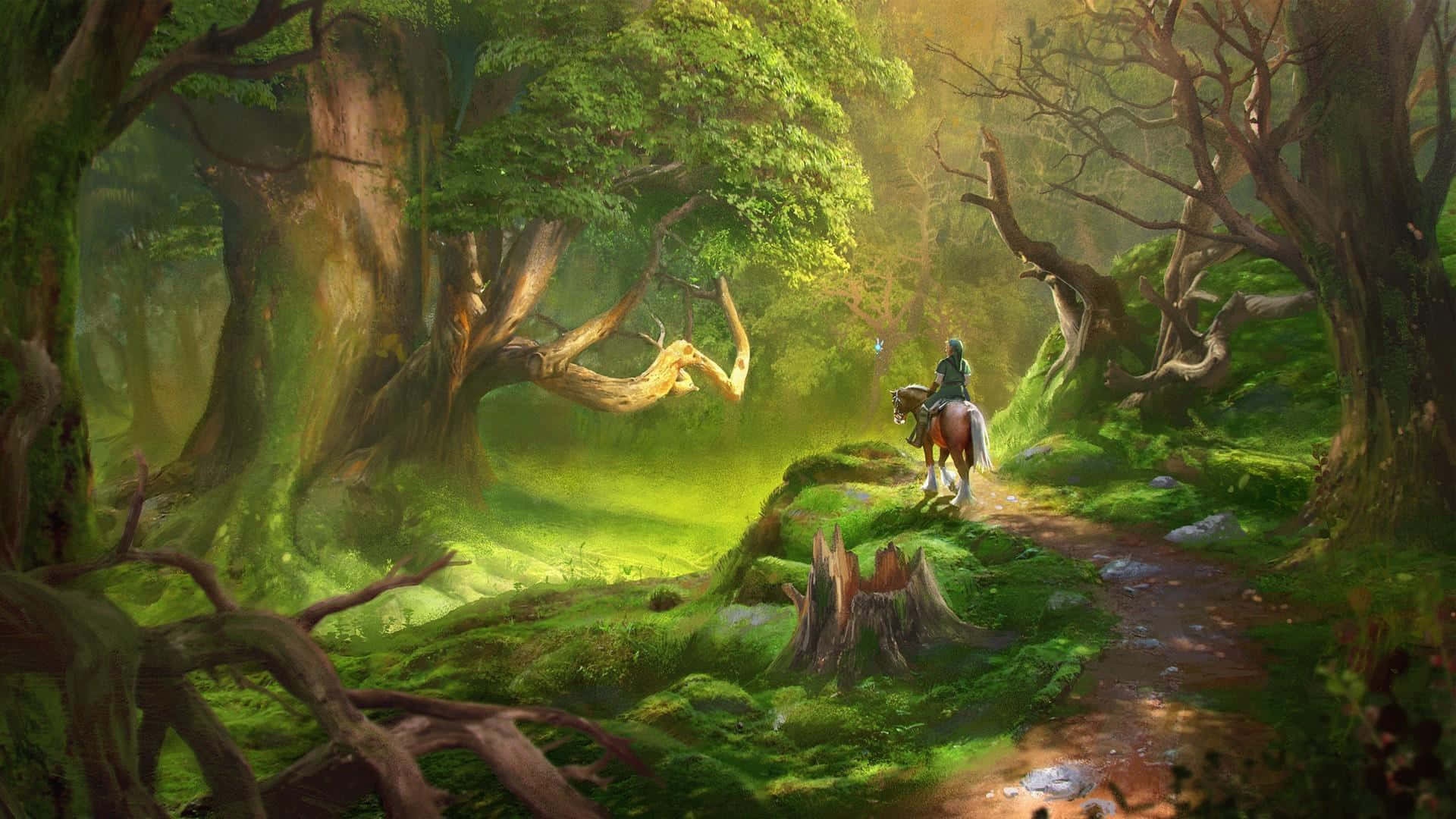 Линк, смелият герой на времето в Legend of Zelda Тапет