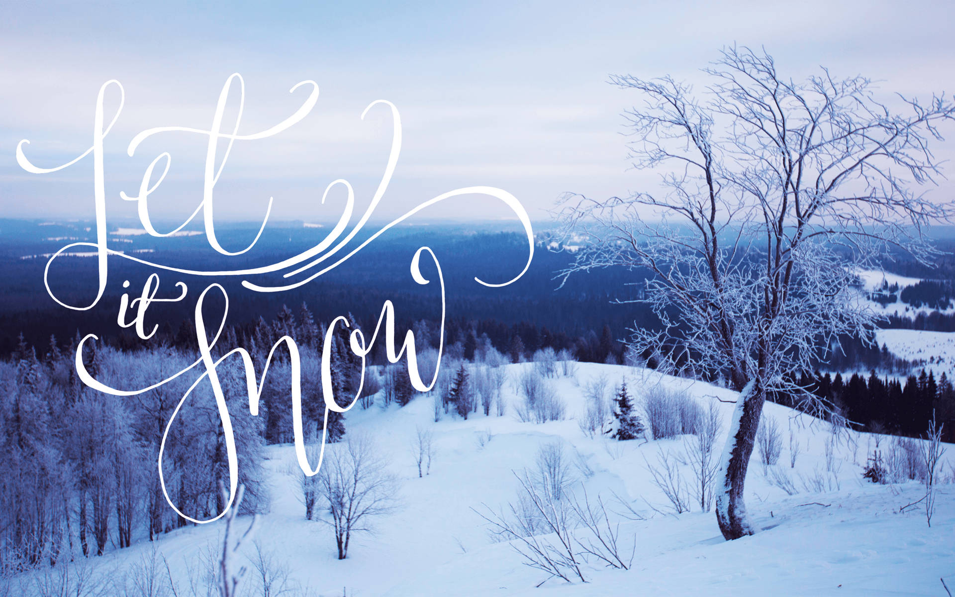 Let It Snow Естетика Тапет