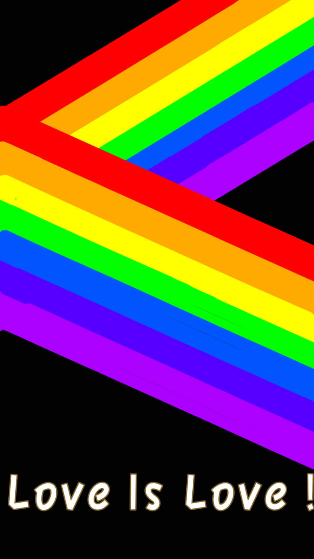 Цик-цак дъга LGBT телефон Тапет
