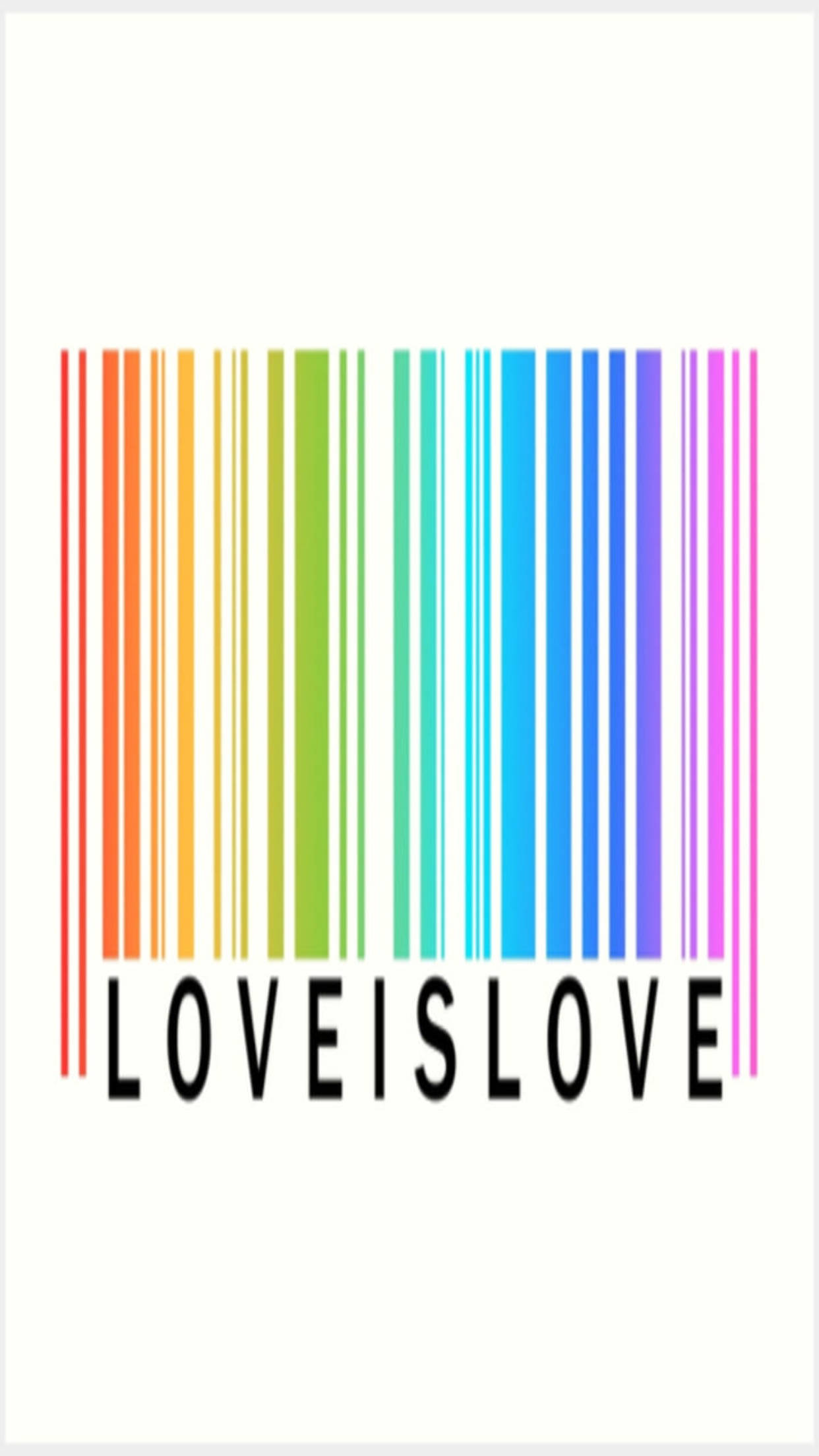 Цветен баркод LGBT телефон Тапет