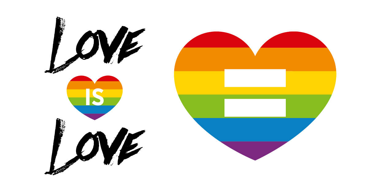 Любовта е любов Равно LGBTQ сърце Тапет