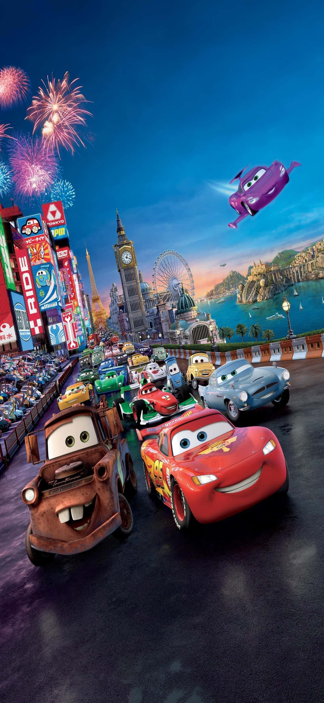 Lightning McQueen Лондон iPhone X Тачфон Фон Автомобили Тапет