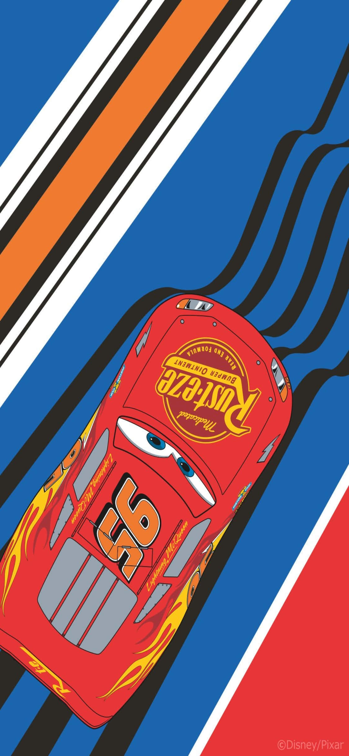 Lightning McQueen цифрово изкуство iPhone X Cars фон Тапет