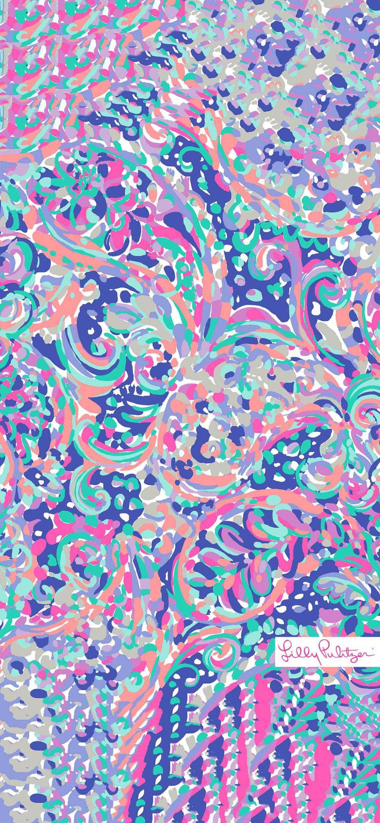 Lilly Pulitzer лилав абстрактен арт Тапет