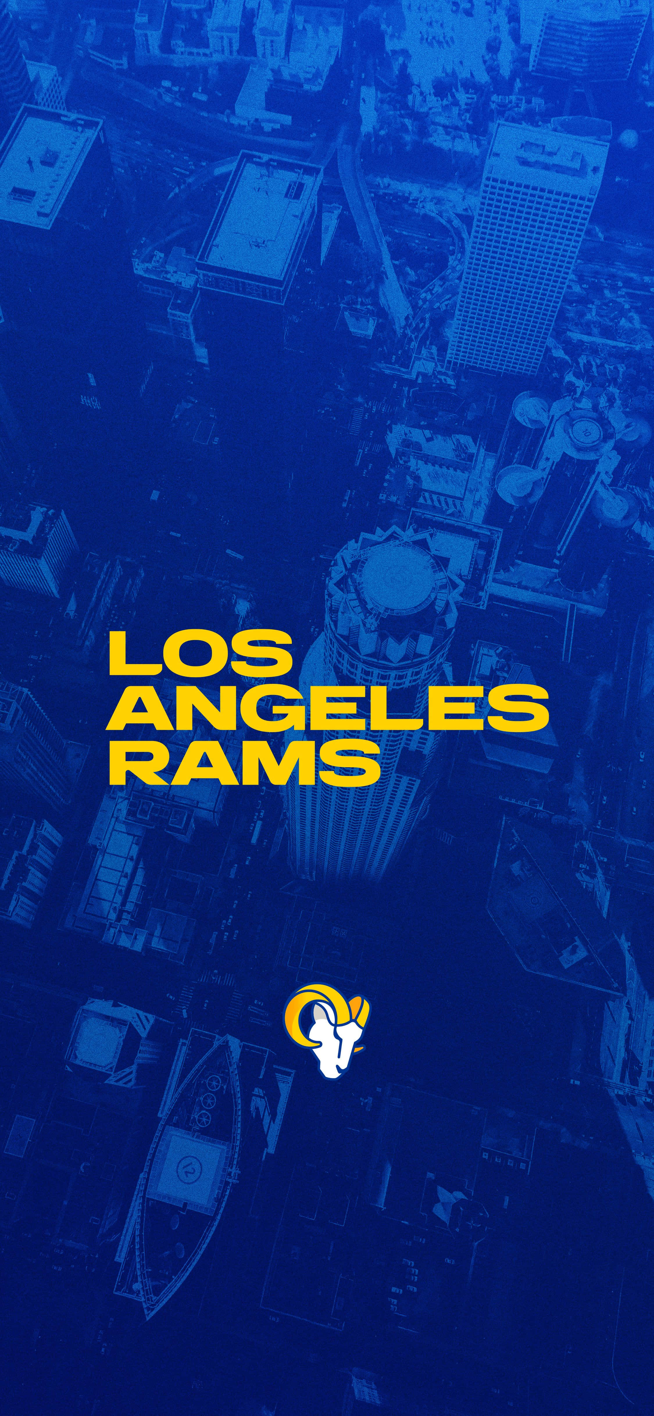 син и жълт фон с надпис los angeles rams Тапет