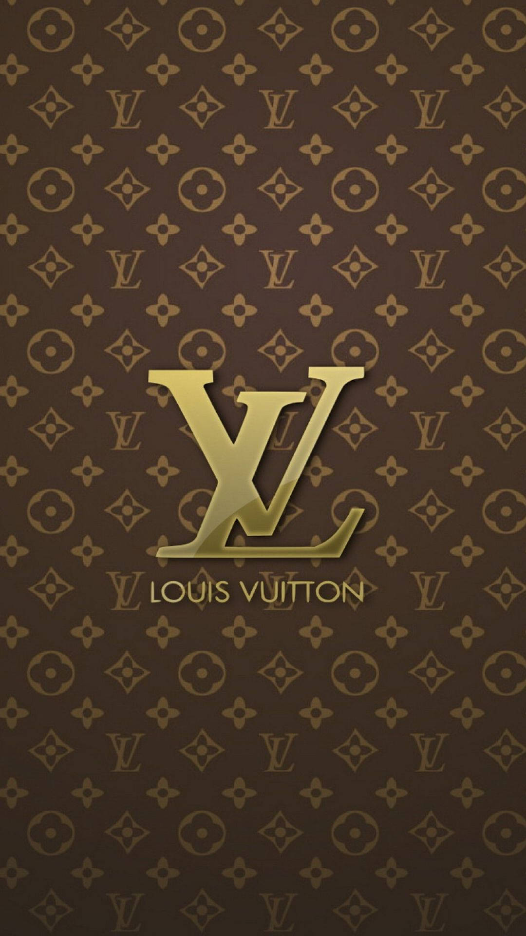 Златистокафяв телефон Louis Vuitton Тапет