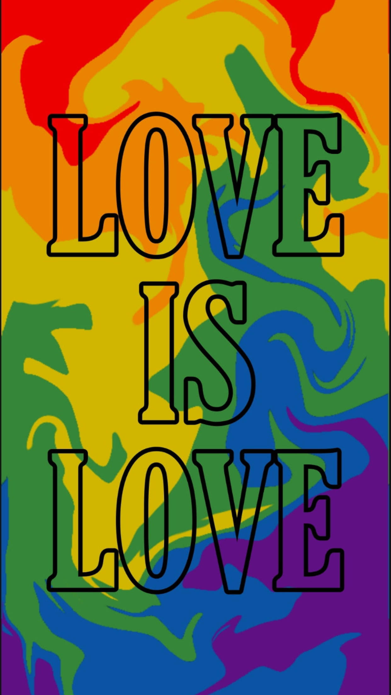 Абстрактно Love Is Love LGBT за телефон Тапет