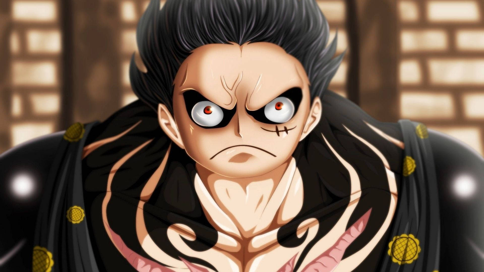Luffy Gear 4 лицев кадър Тапет