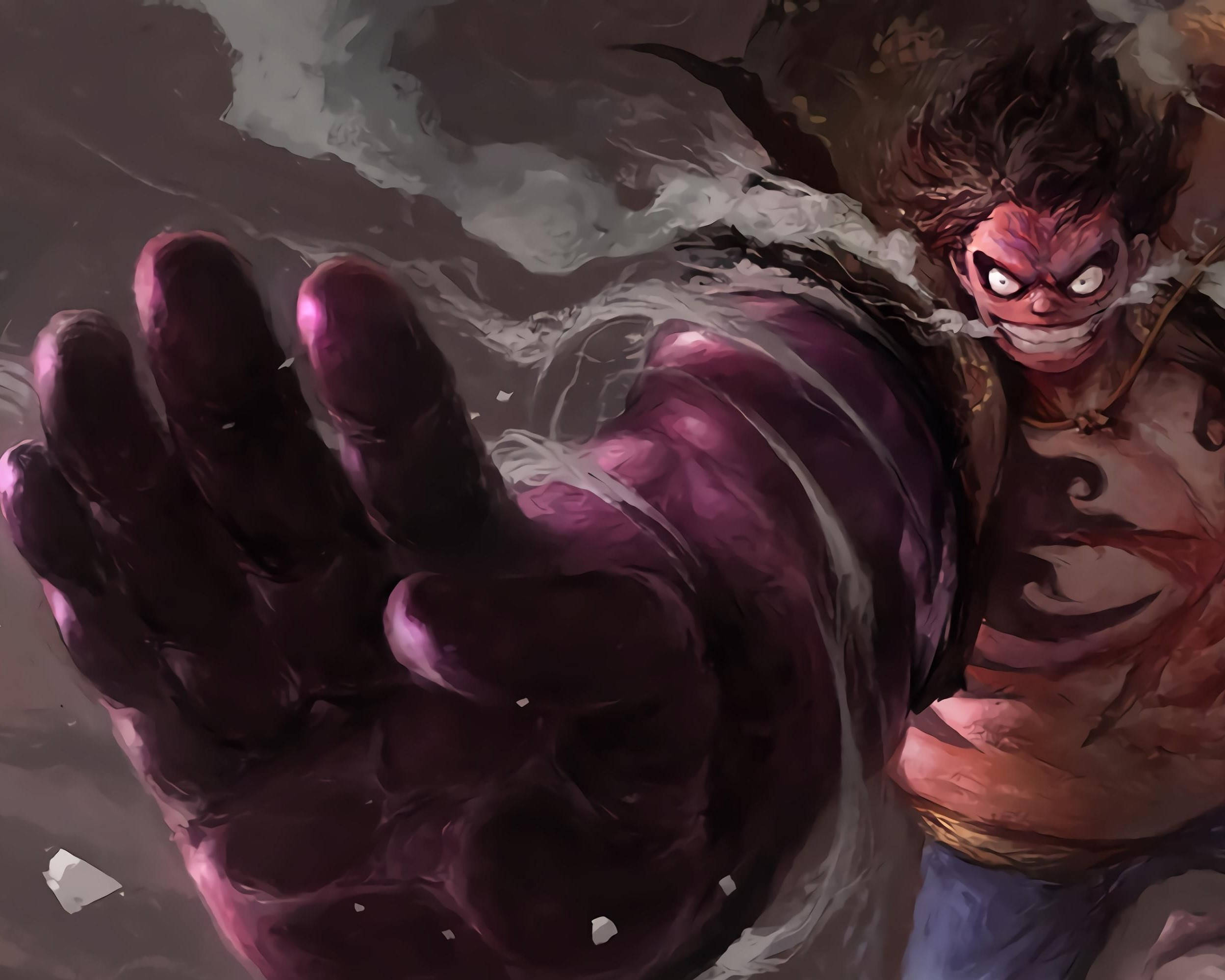 Luffy Gear 4 Странна усмивка Тапет