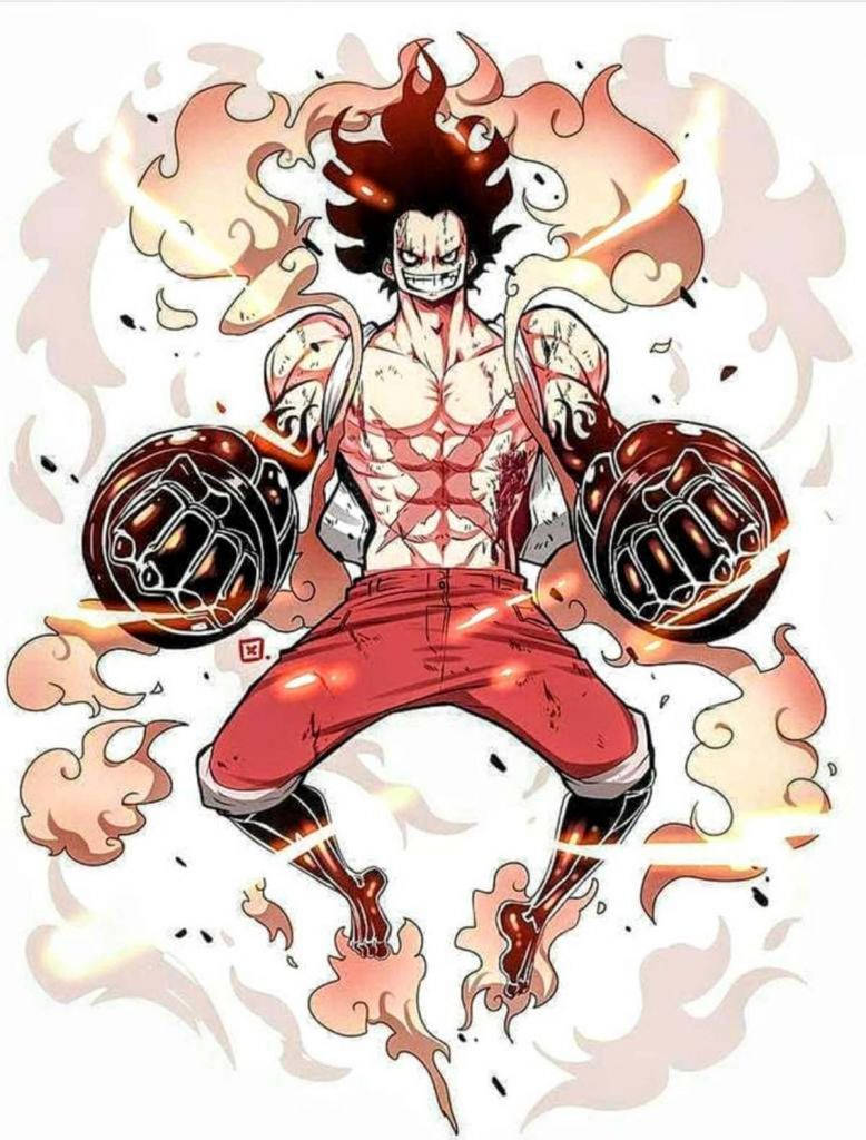 Luffy Gear 4 Усмихнат Тапет