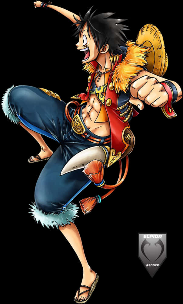 Luffy – Анимационен герой от One Piece Тапет