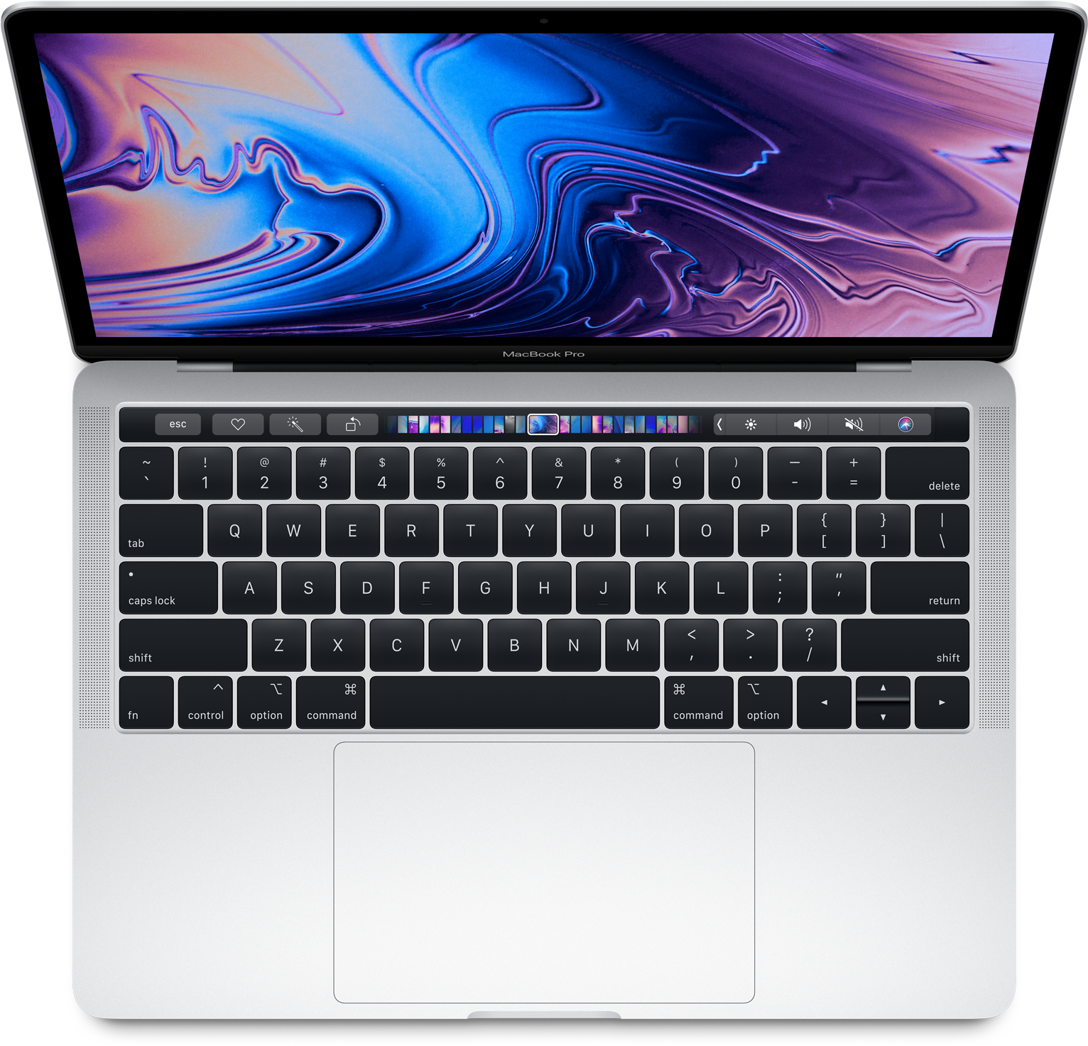 Mac Book Pro отворен отгоре Тапет