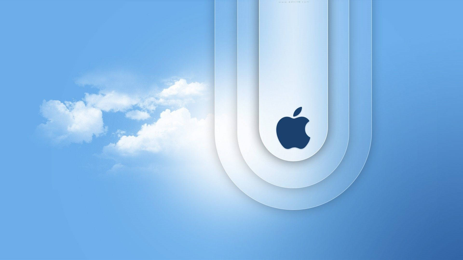 MacBook Air Лого в облака Тапет