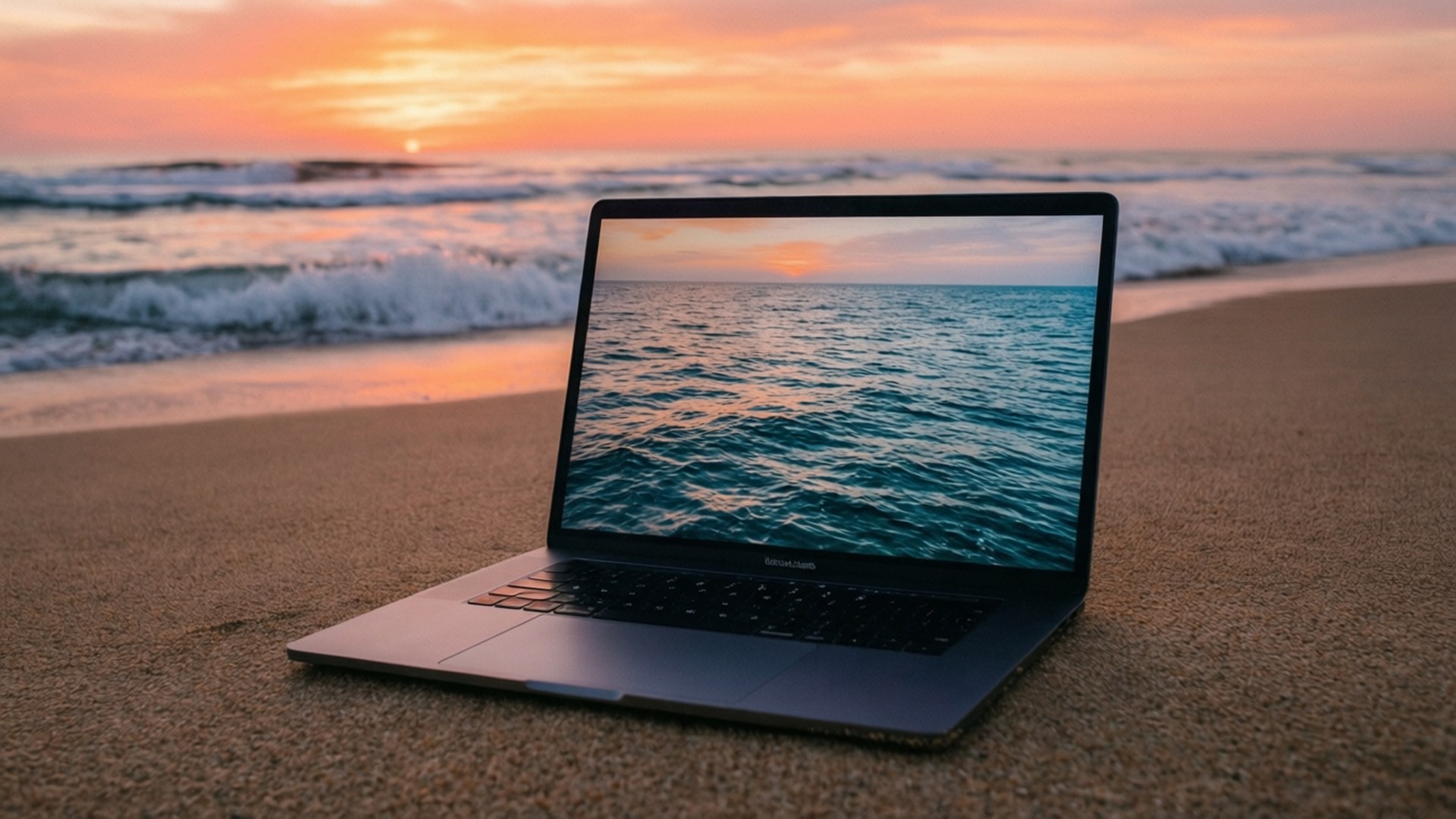 Плажен изгрев MacBook Тапет