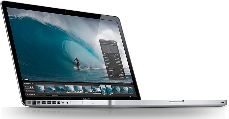 MacBook Pro с изображение на сърфинг на екрана Тапет