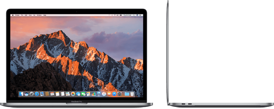MacBook Pro изглед отпред и отстрани Тапет