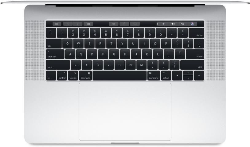 MacBook Pro изглед отгоре клавиатура и тракпад Тапет