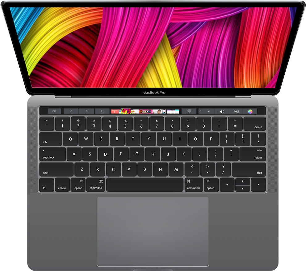 MacBook Pro с отворен дисплей Тапет