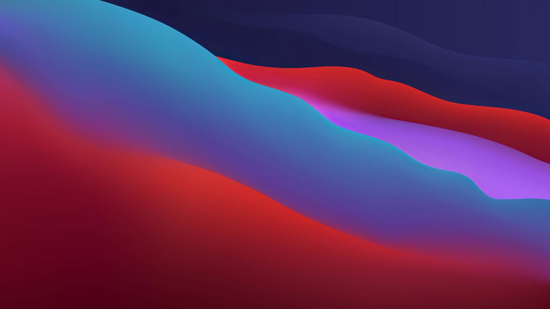 macOS Big Sur червени и сини вълни Тапет