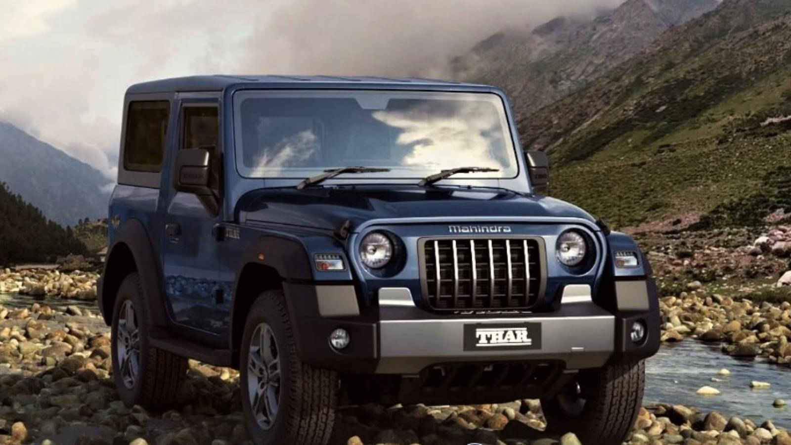 Mahindra Thar 2021 на скалист път Тапет