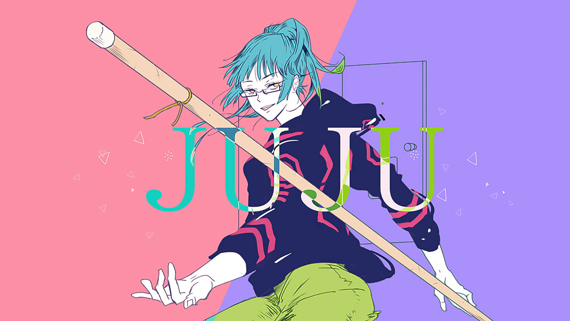 Maki Zenin дигитална илюстрация Jujutsu Kaisen за десктоп Тапет