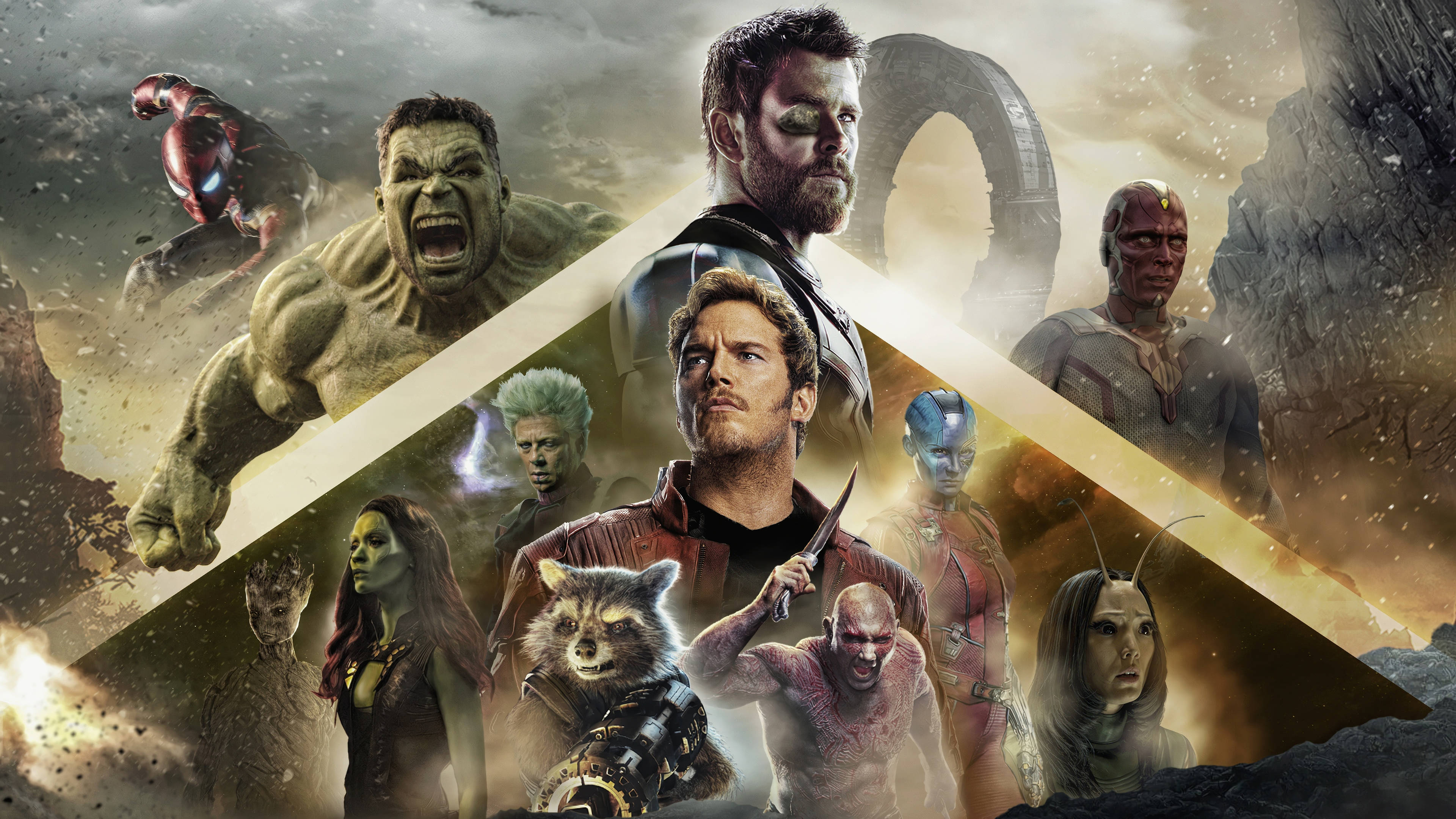 Marvel десктоп монтаж 2 Тапет