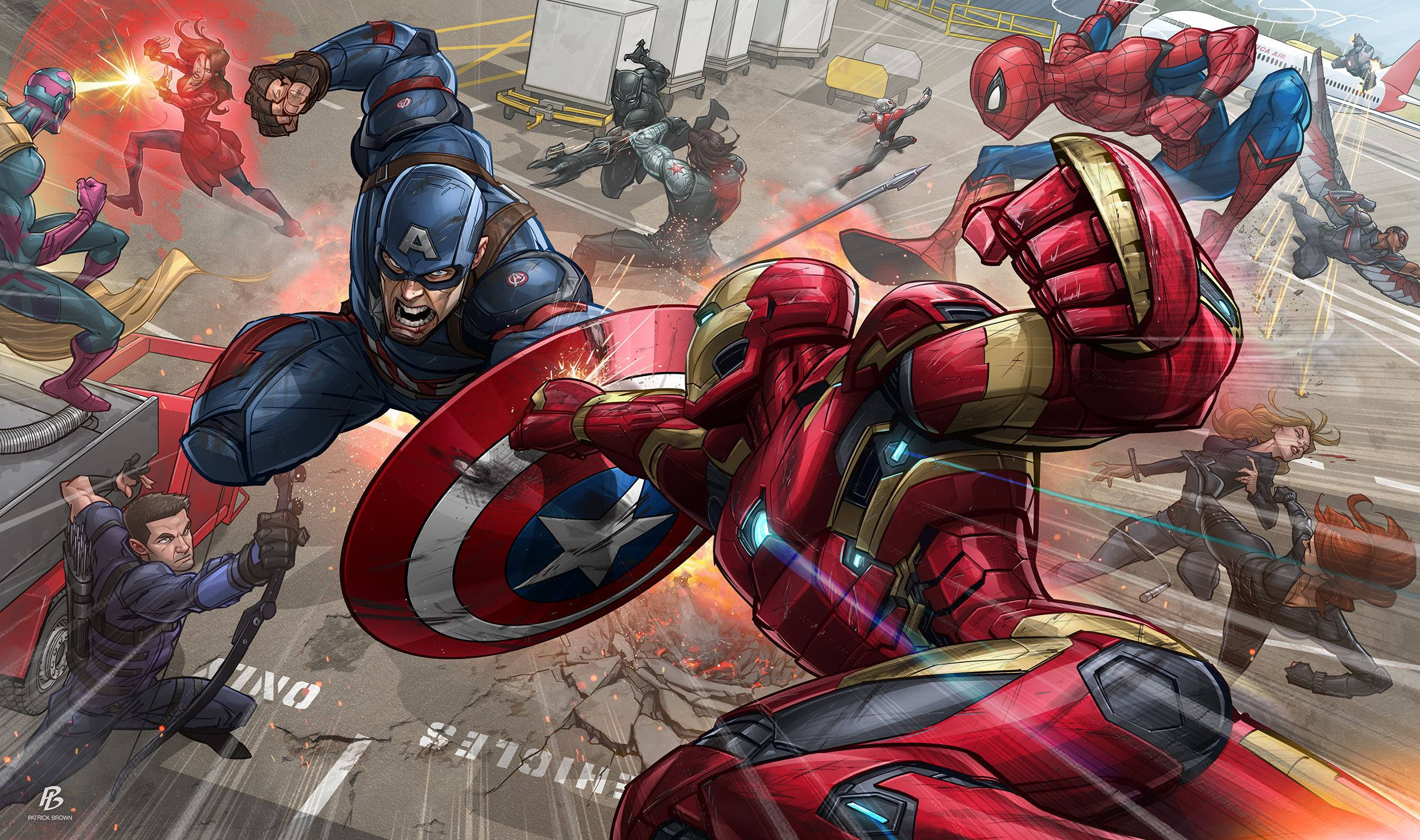 Обединете героите - Marvel Тапет
