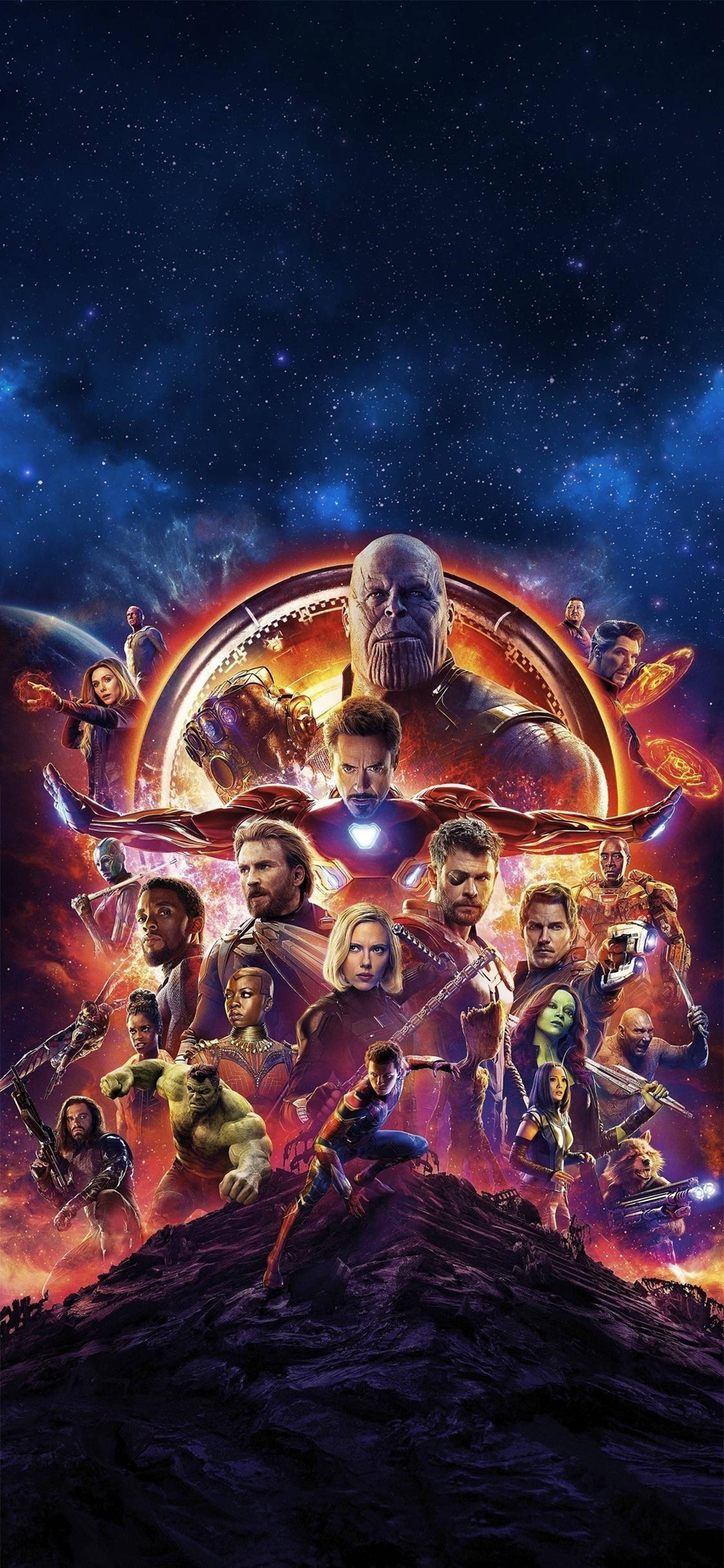 Marvel 4K Телефон Отмъстителите: Война без край в Космоса Тапет