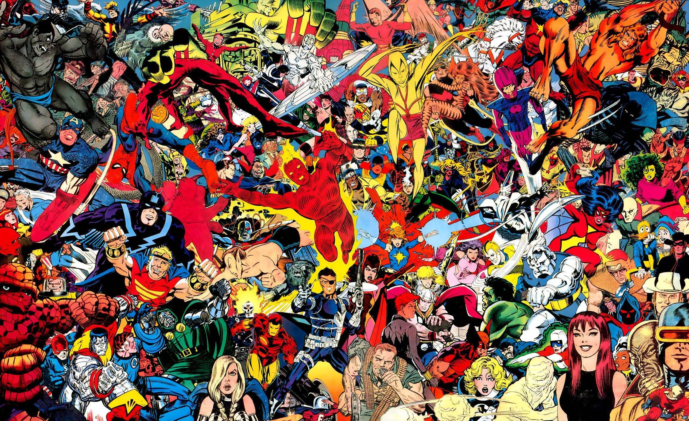 „Marvel Comics: Повече от 80 години вдъхват живот на супергероите“ Тапет