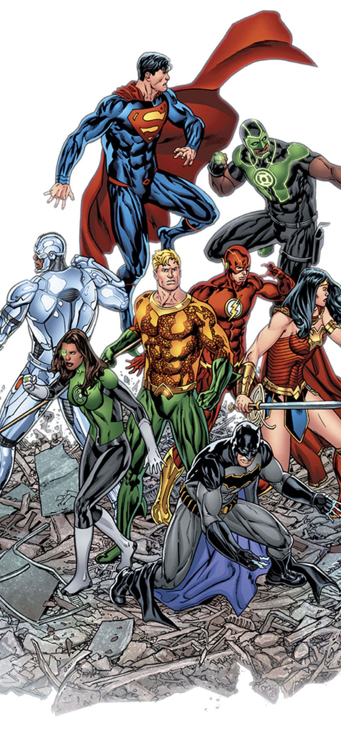 Обедини героите: Мощно се свържи с Marvel & DC на твои iPhone Тапет