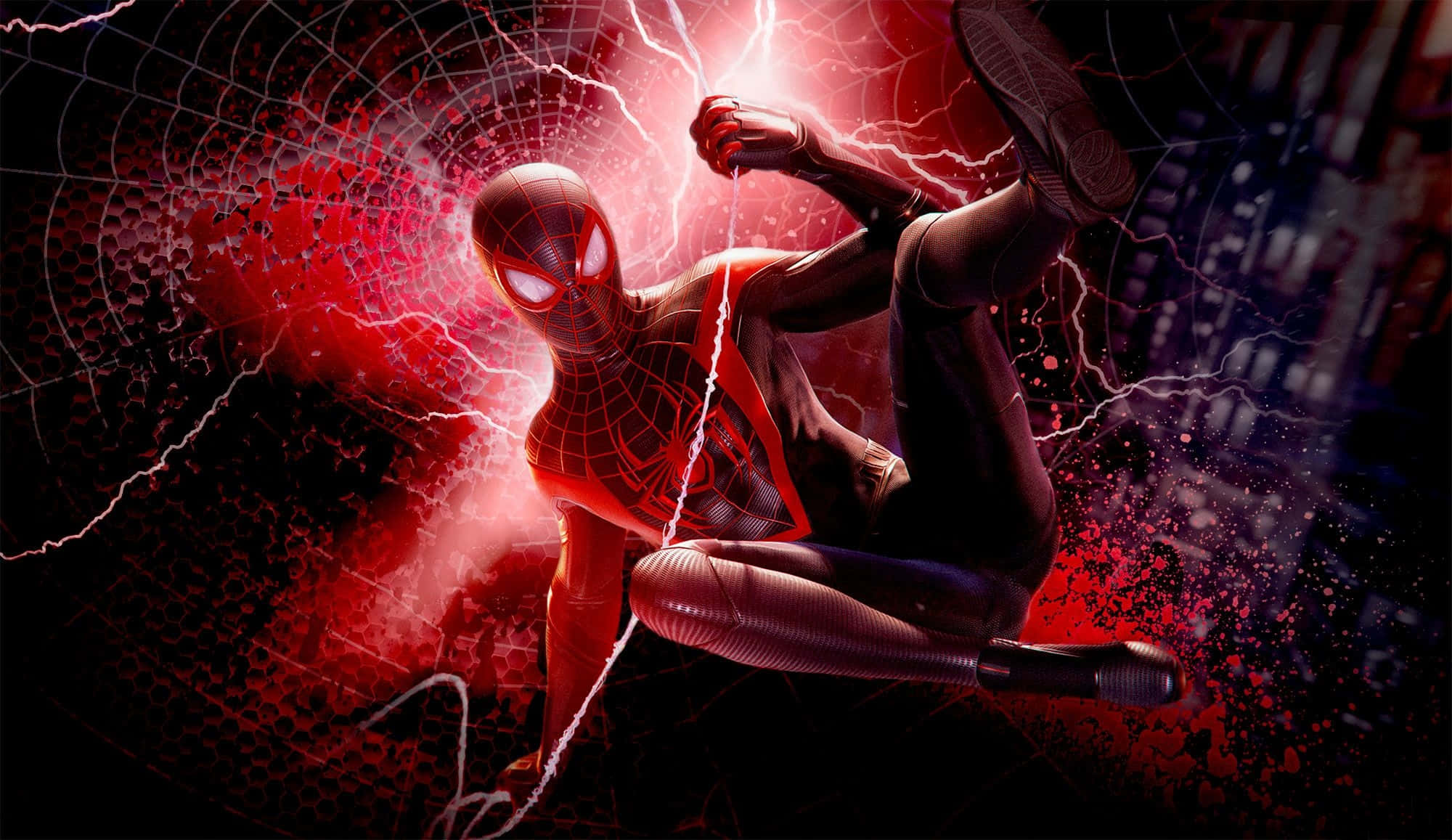 Marvel Ps4 Спайдърмен Червена светкавица Тапет