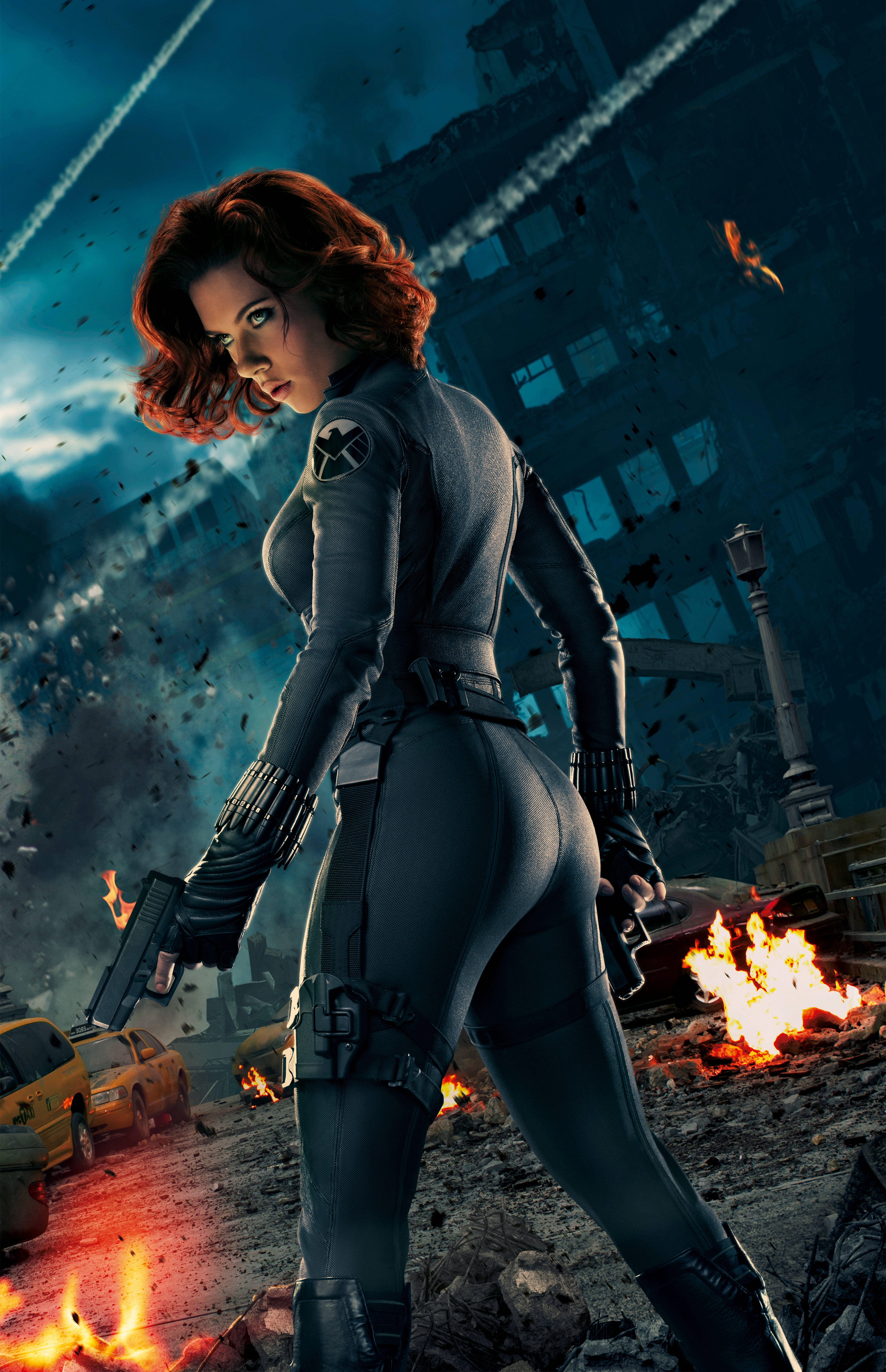 Marvel Наташа Романоф Отмъстителка 3D Тапет