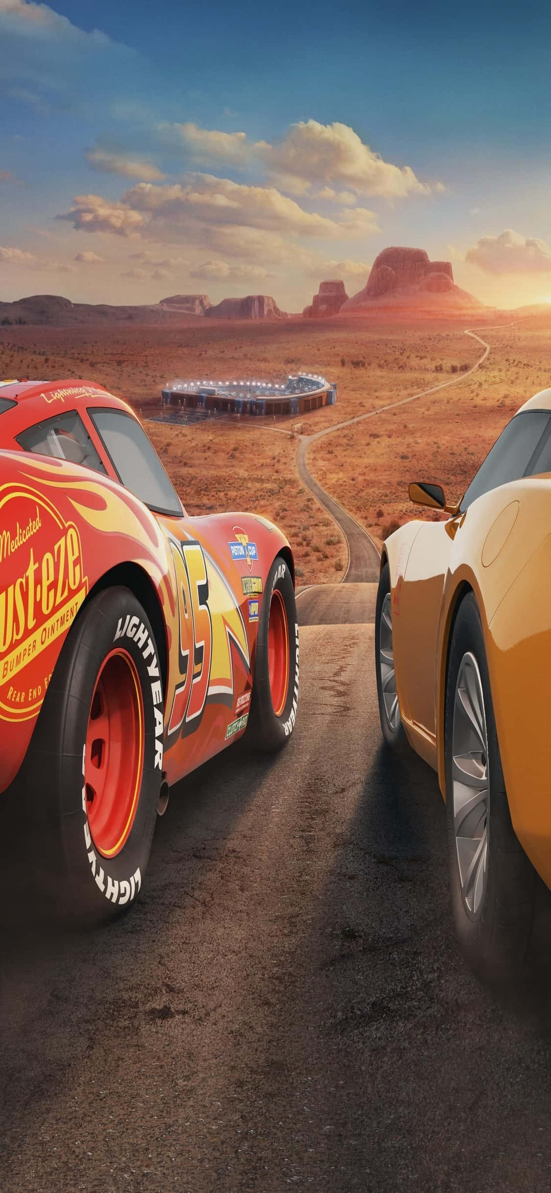 McQueen и Cruz iPhone X Cars фон Тапет