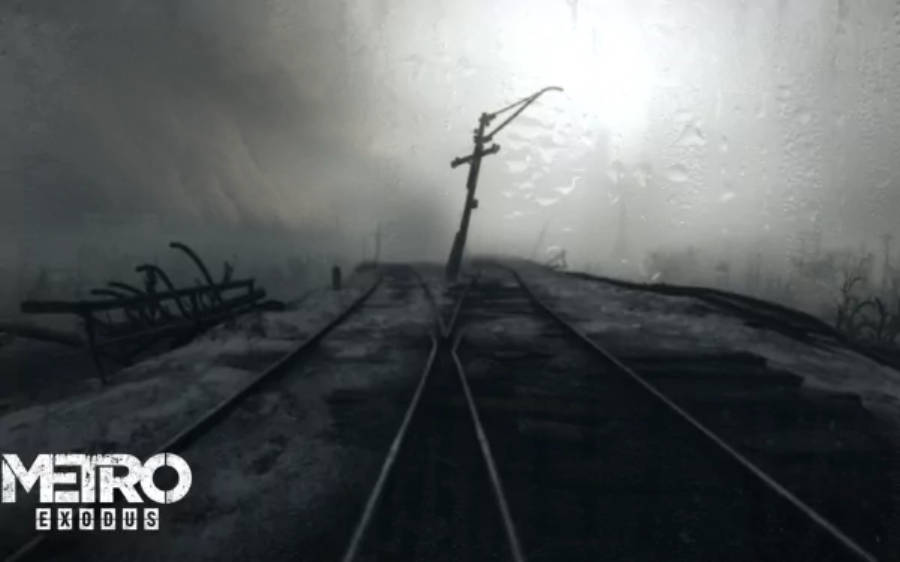 Metro Exodus Влакови Релси 3440x1440 Тапет