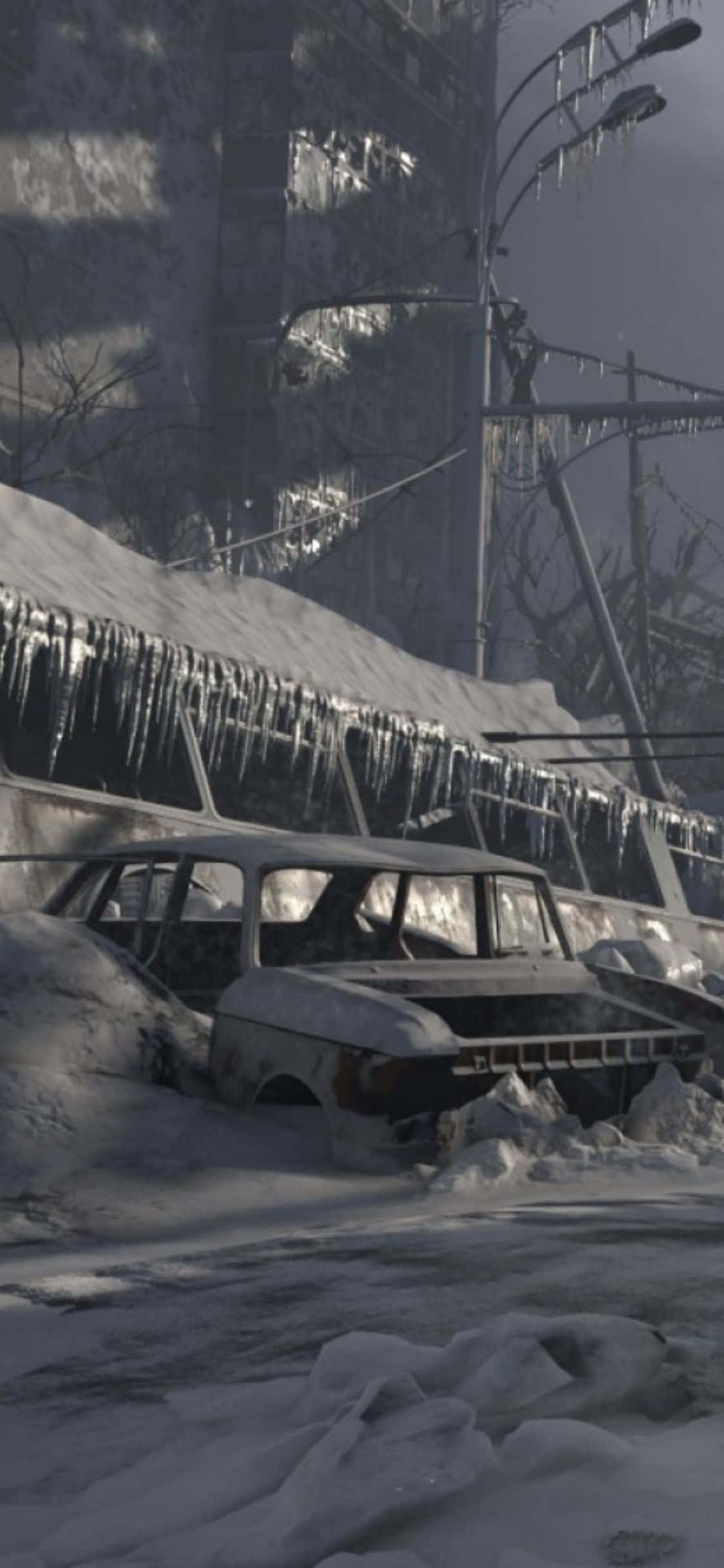 Изживейте вълнението на Metro Exodus на iPhone X Тапет