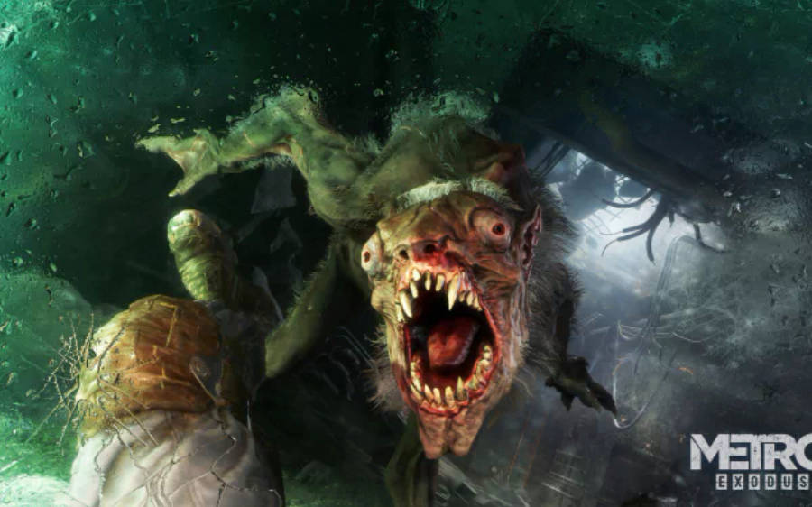 Metro Exodus Чудовищна риба 3440x1440 Тапет