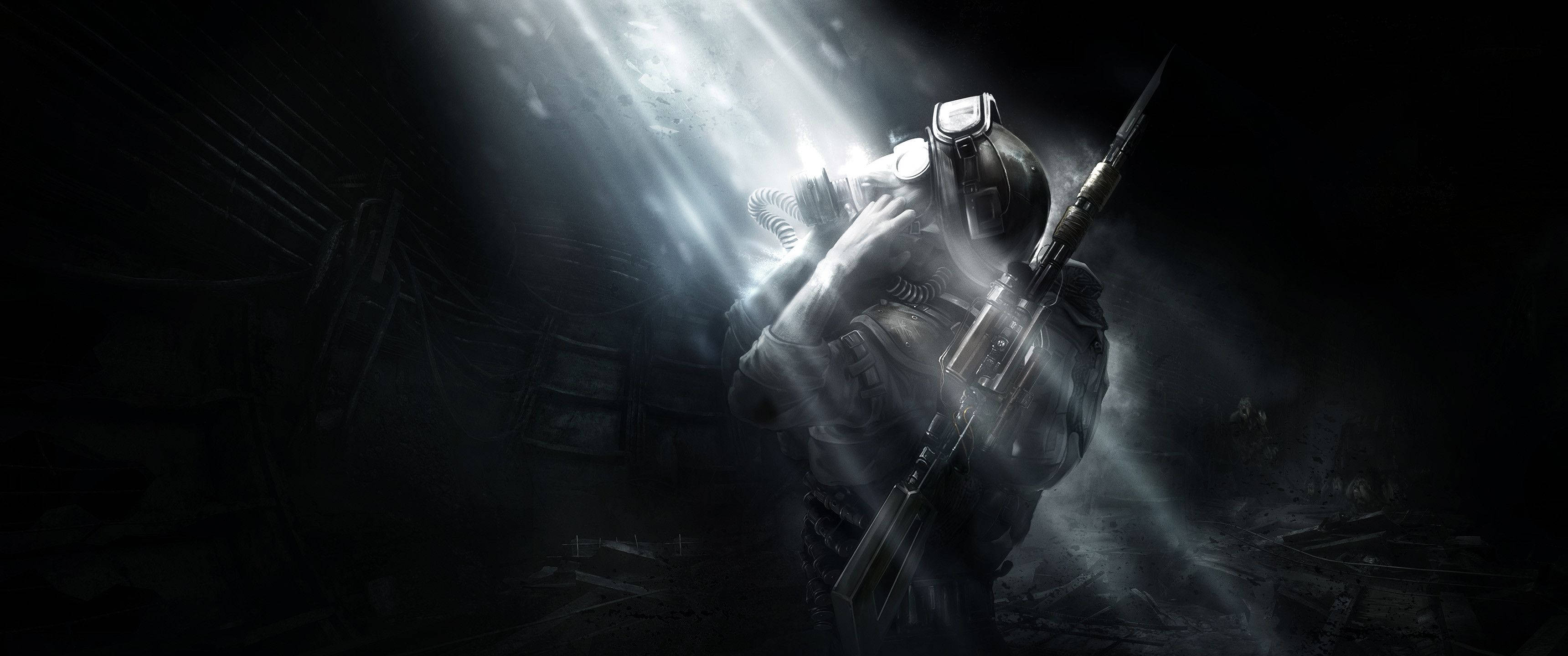 Постапокалиптичен пейзаж от видеоигра Metro Last Light Тапет