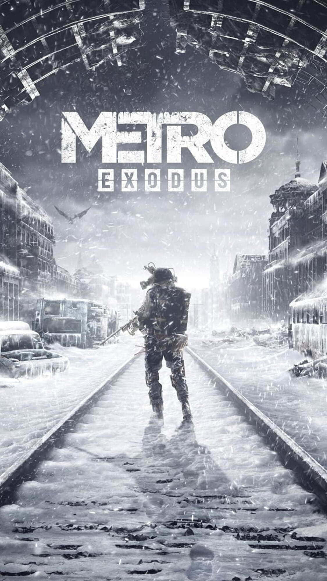 Насладете се на зашемлящите визуализации на Metro Last Light на вашия iPhone X Тапет