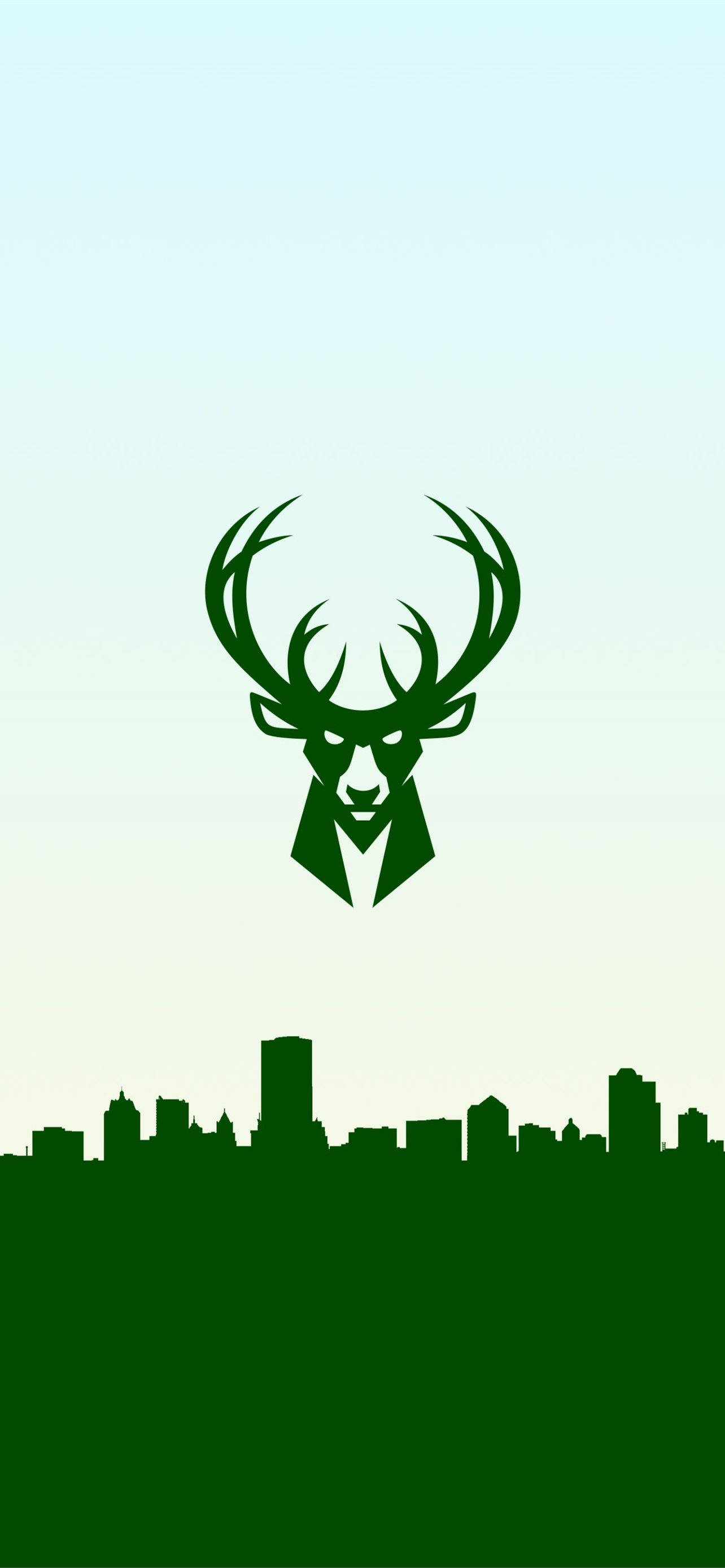 Milwaukee Bucks Зелено Лого Тапет