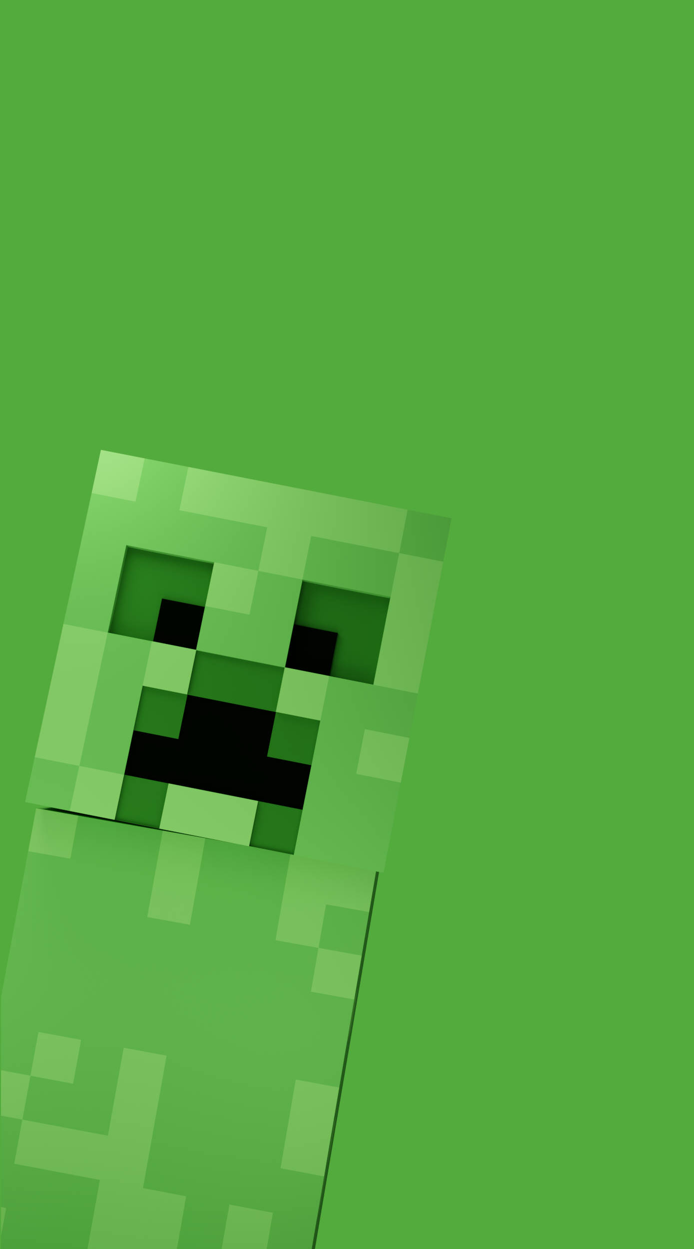 Minecraft Телефон Зелен Крийпър Тапет